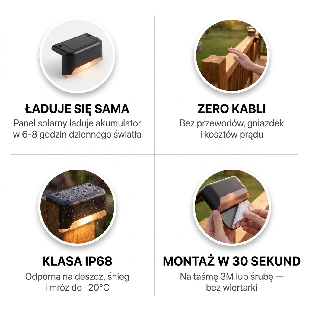Lampa Solarna Zewnętrzna