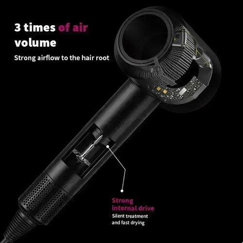 5 in 1 Professional Hair Dryer, with Hot and Cold Air Functionality - Lightweight and Thermostatic Styling Tool for Smooth Hair
